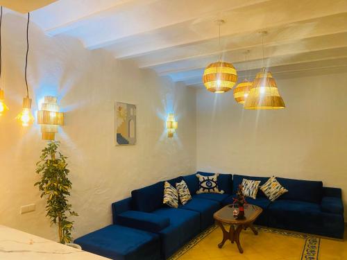 Khu vực ghế ngồi tại Villa by the Oualidia Lagoon