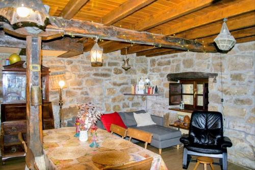 Et opholdsområde på Cabaña Pasiega "La Reina del Paraíso"