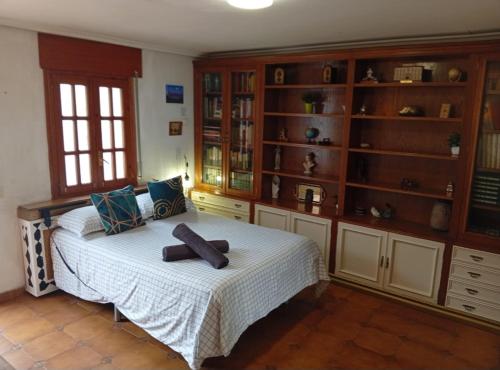 En eller flere senge i et værelse på Casa Rural "OLIVER" Bardenas