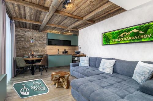 Mountain Apartment No 209-CORSO Harrachov, High Speed WI-FI, Ambilight smart TV, Netflix, YouTube, FREE parking, PRIVATE ski storage, "Ski-in Ski-out", HARRACHOVCARD