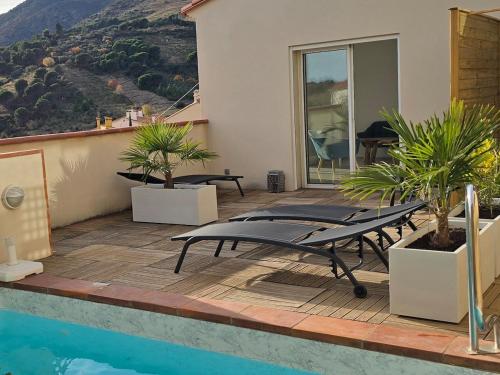 Piscine chauffée privative au Nid de Paulilles