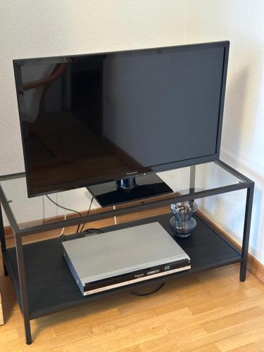 Et tv og/eller underholdning på Ferienwohnung Kiebitzwiese