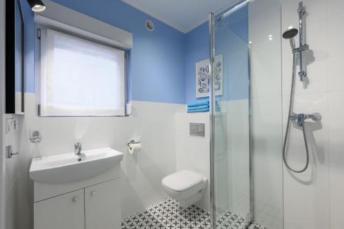Koupelna v ubytování Domki Marina nad morzem