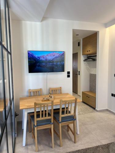 Nhà bếp/bếp nhỏ tại POST VIEW Center Luxury Apartments A2