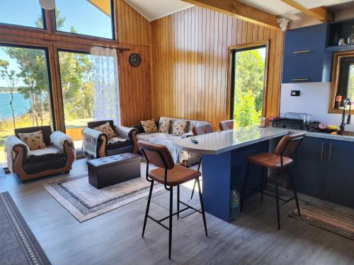 Et opholdsområde på Cabaña y Tinaja Playa Chaiguao