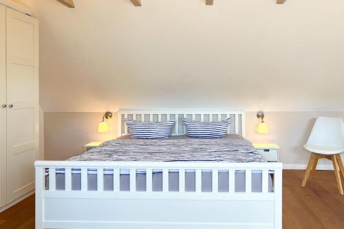 Postel nebo postele na pokoji v ubytování Reetzeit 2