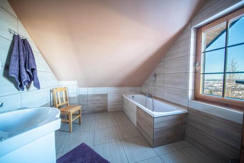 Koupelna v ubytování Osada Golców