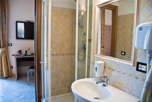 Koupelna v ubytování Hotel Dei Tartari