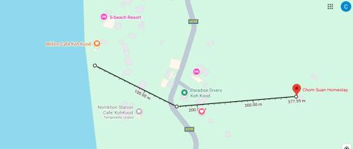 a map of where to stay in australia at Chom Suan Farmstay in Ko Kood