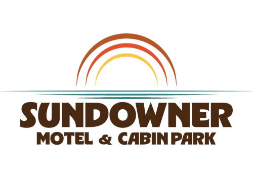 a logo for the sunflower motel and cabin park at The Sundowner Cabin & Tourist Park in Whyalla