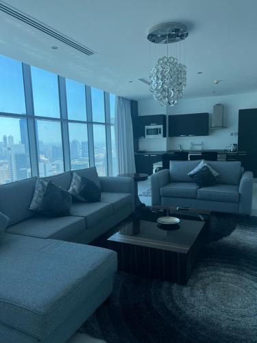 אזור ישיבה ב-Seef Residence