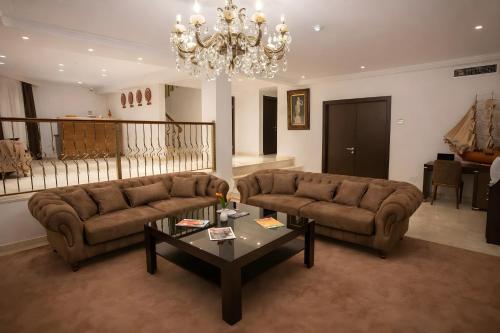 Et opholdsområde på Da Vinci Boutique Hotel