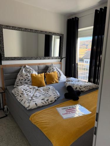 Postel nebo postele na pokoji v ubytování Ferienwohnung Armani