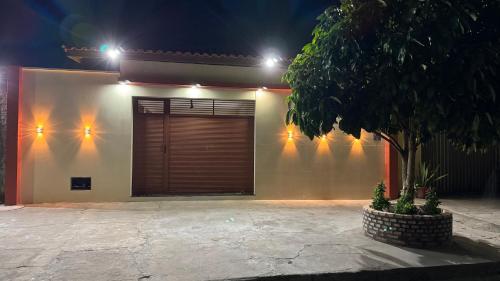 Bygningen som feriehuset ligger i