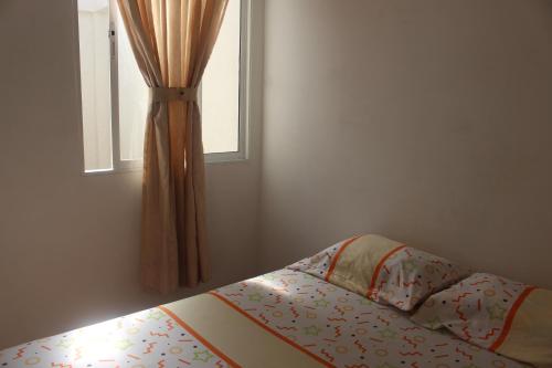 Giường trong phòng chung tại Paradisíaco Apt 360º Palmira