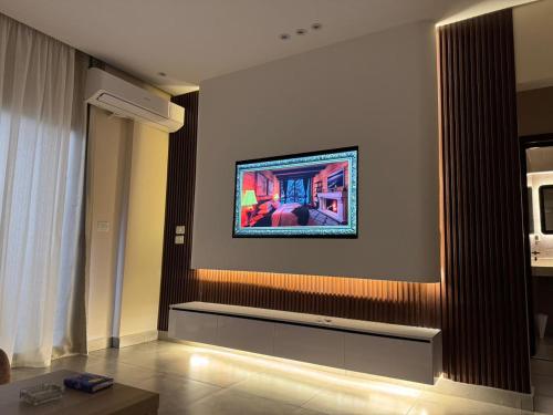 TV o dispositivi per l'intrattenimento presso Madinaty Cozy studio at Privado