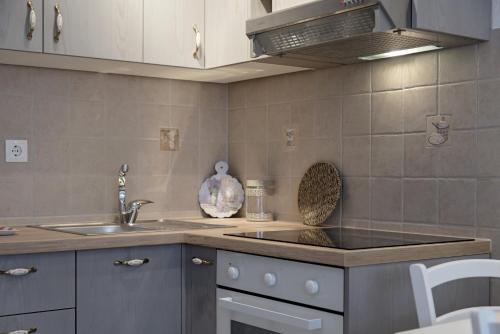 Kuchyň nebo kuchyňský kout v ubytování Apartments Krvavica