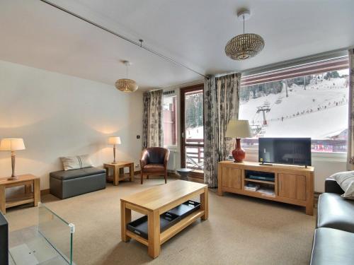 Bel appartement 2 pièces face aux pistes avec balcon et Wifi, pour 5 personnes
