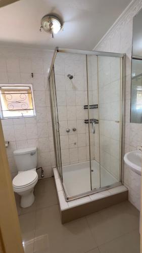 Koupelna v ubytování Casa Schatz