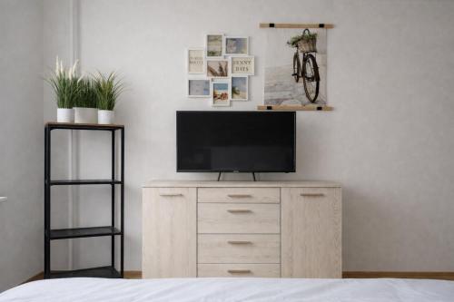 Et tv og/eller underholdning på Comfort 14 Stylish City Apartment