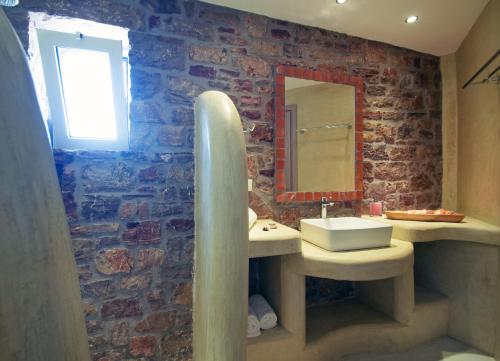 Salle de bains dans l'établissement Anemes