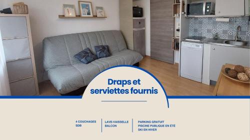 Studio avec Balcon - La Godille - 4 personnes
