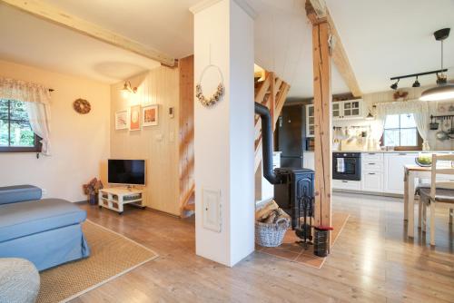 Nhà bếp/bếp nhỏ tại Cabin Near Krkonoše National Park