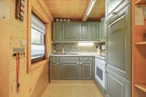 Køkken eller tekøkken på Seewaldhüttn