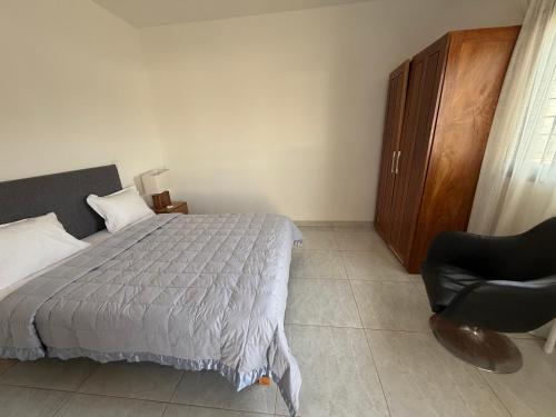 Giường trong phòng chung tại Studio