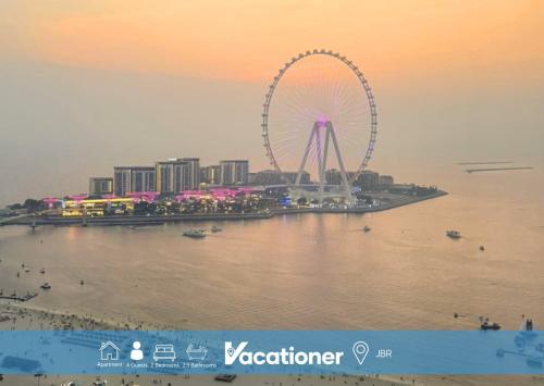 Vacationer Holiday Homes l Mesmerizing 2 Bed l Sea and Ain Dubai View l JBR