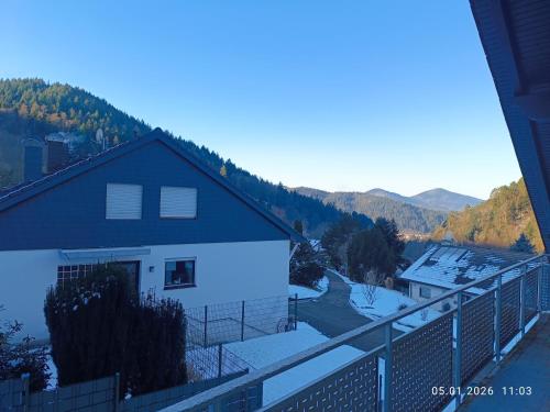 a view from the balcony of a house at Ferienwohnung Merkurpanorama in Gernsbach