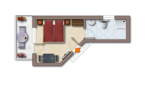 Půdorys ubytování Das Sonnleiten Ski- und Motorradhotel Bruck im Zillertal