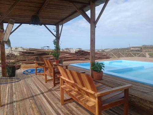 Swimmingpoolen hos eller tæt på Pousada rancho sol nascente