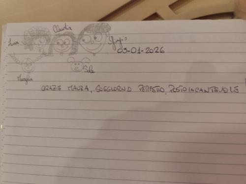 a piece of paper with handwriting on it at La Sosta in Bagnoregio