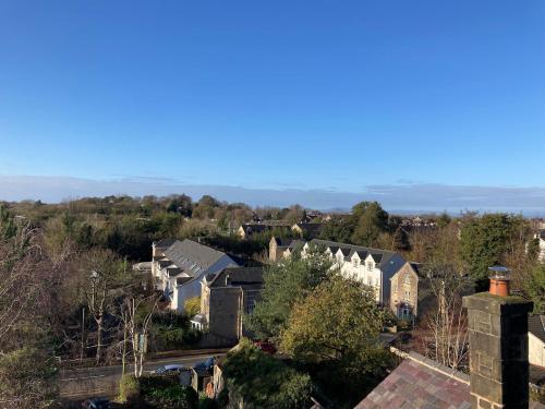 an aerial view of a suburb with houses at Skylight Loft, 2 bed apartment, central Lancaster in Lancaster