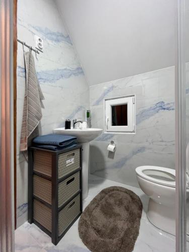 a bathroom with a sink and a toilet at Rakocevic house in Kolašin
