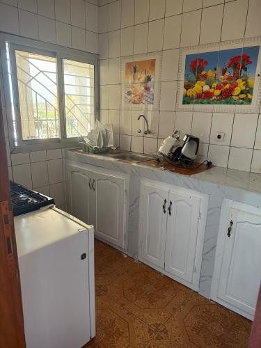 AC appartement tesisinde mutfak veya mini mutfak