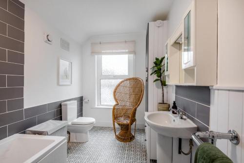 a bathroom with a toilet and a sink at 2 Bed in Whitstable oc-w31887 in Whitstable
