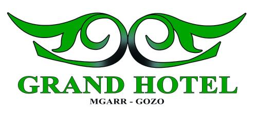a green and black logo for a grand hotel at Grand Hotel Gozo in Għajnsielem