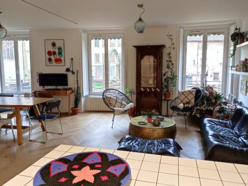 Appartement quai de Saône vue vieux Lyon Fourvière