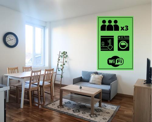 Appartement calme et spacieux Proche Lille