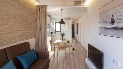 Гостиная зона в Hotel Sagrada Familia Apartments