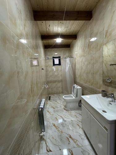 un bagno con lavandino e WC di Cardinal Villa a Tʼeghut