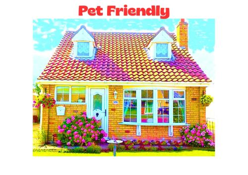 a model of a small house with flowers at The Perfect Beach Getaway for Couples in Sutton on Sea