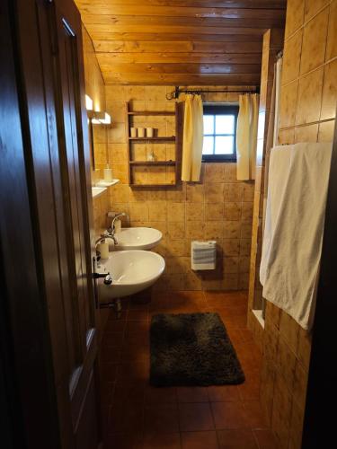 a small bathroom with a sink and a toilet at Nassfeld Sonnleitn by Semi in Hermagor