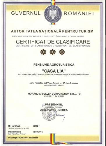 a certificate of competency in a competency certificates of competency papers at Casa Lia in Valea Putnei