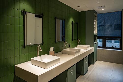 Et badeværelse på Monrêve Cabins Seoul Gangnam 몽헤브캐빈즈 서울 강남