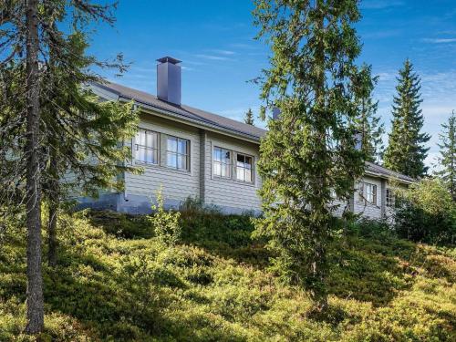 a house on top of a hill with trees at Holiday Home Lupposyöte b1 by Interhome in Syöte