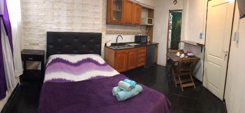 a small kitchen with a bed in a room at CHE LOLITA HOUSE in Buenos Aires