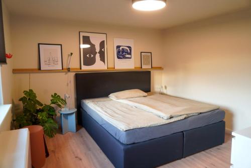 a bedroom with a bed in a room at Bungalow Friedrich in Thale
